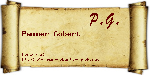 Pammer Gobert névjegykártya